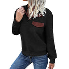 Women's Turtleneck Jumper with Button Details