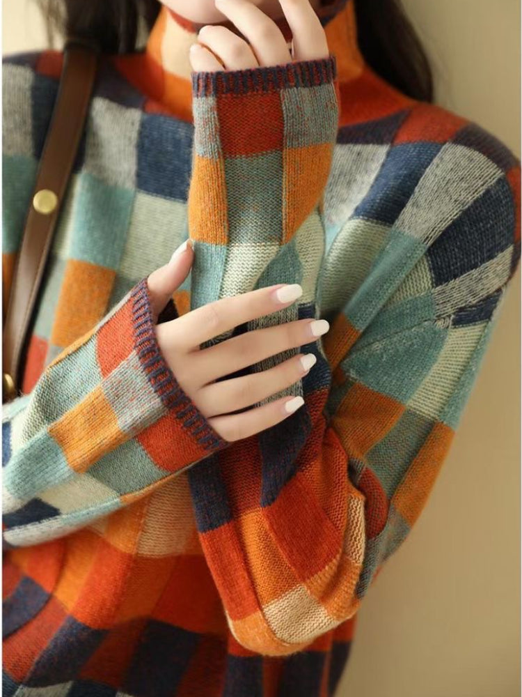 Women's Turtleneck Jumper with Elegant Cut and Soft Knit