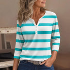Women's V-Neck Knitted Jumper in Lightweight Fabric for Layering