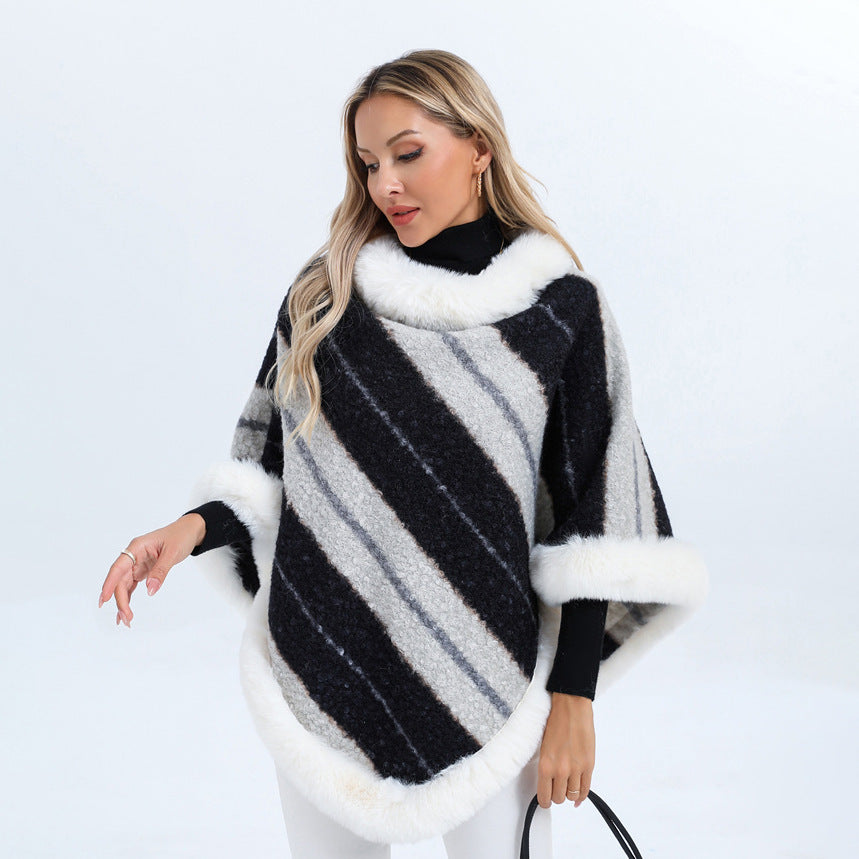 Women's Vegan Fur Jumper in Flowing Fit with Soft Texture