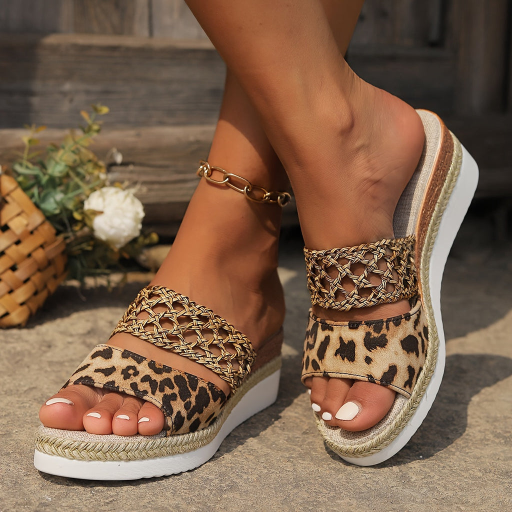 Woven Wedge Sandals for Women with Cushioned Sole | Chic Design for All-Day Comfort 1