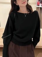 Women's Batwing Sleeve Off Shoulder Jumper