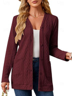 Women's Lightweight Open Knit Cardigan Jacket
