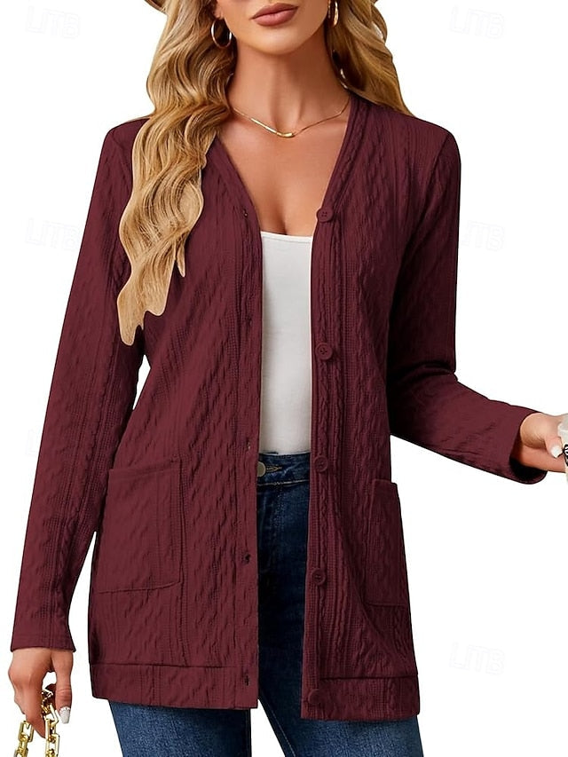 Women's Lightweight Open Knit Cardigan Jacket