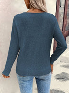 Women's V Neck Off Shoulder Jumper