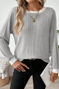 Women's Ribbed Long Sleeve Knit Jumper