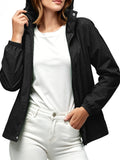 Women's Lightweight Hooded Windbreaker Jacket