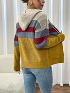 Women's Hooded Zip Through Winter Cardigan