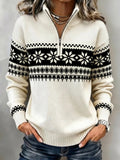 Women's Fair Isle Half Zip Jumper
