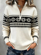 Women's Fair Isle Half Zip Jumper