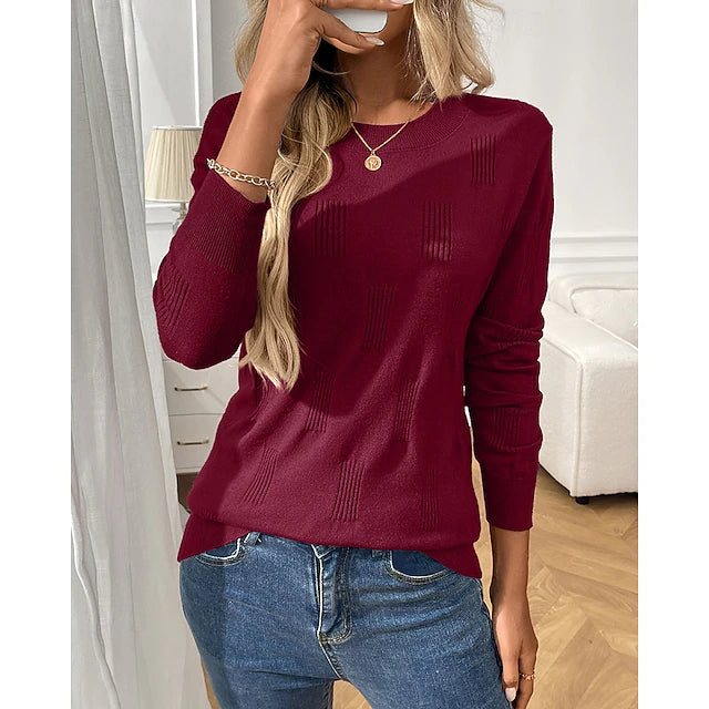 Women's Plain Pullover Hoodie with Ribbed Cuffs