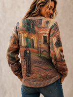 Women's Multicoloured Art Knit Cardigan