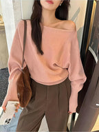 Women's Batwing Sleeve Off Shoulder Jumper