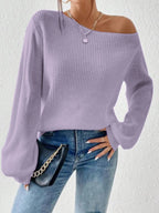 Women's Off Shoulder Slouchy Knit Jumper