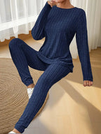 Women's Ribbed Knit Top and Legging Co-ord