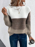 Women's Wide Stripe Bardot Neck Knitted Jumper