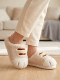 Women's Faux Fur Cat Paw Mule Slippers