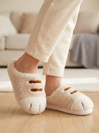 Women's Faux Fur Cat Paw Mule Slippers