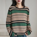 Women's Fine Knit Stripe Jumper Relaxed Fit