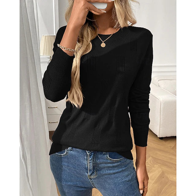 Women's Plain Pullover Hoodie with Ribbed Cuffs