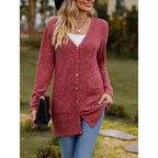Women's Twisted Front Asymmetric Knit Cardigan