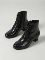 Women's Croc Lace Up Ankle Boots