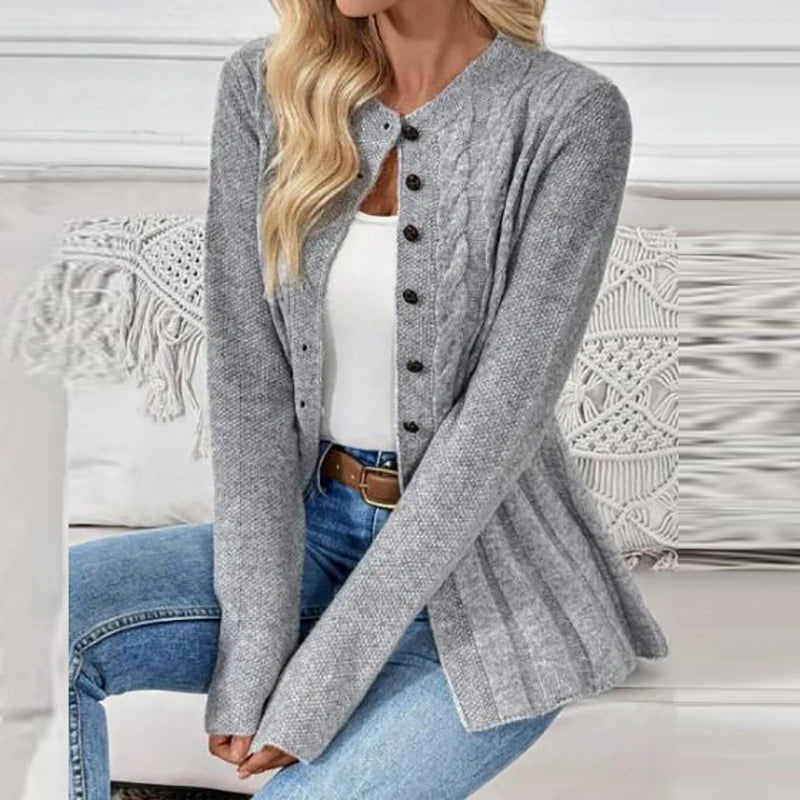 Women's Button Front Knitted Cardigan