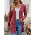 Women's Twisted Front Asymmetric Knit Cardigan