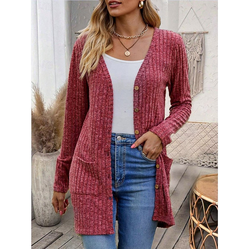 Women's Twisted Front Asymmetric Knit Cardigan