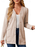 Women's Lightweight Open Knit Cardigan Jacket