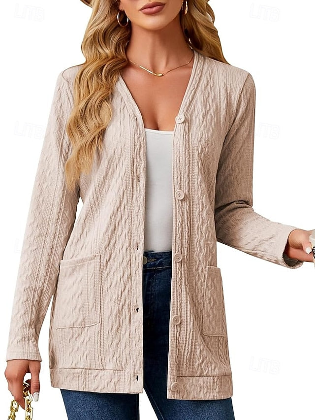 Women's Lightweight Open Knit Cardigan Jacket