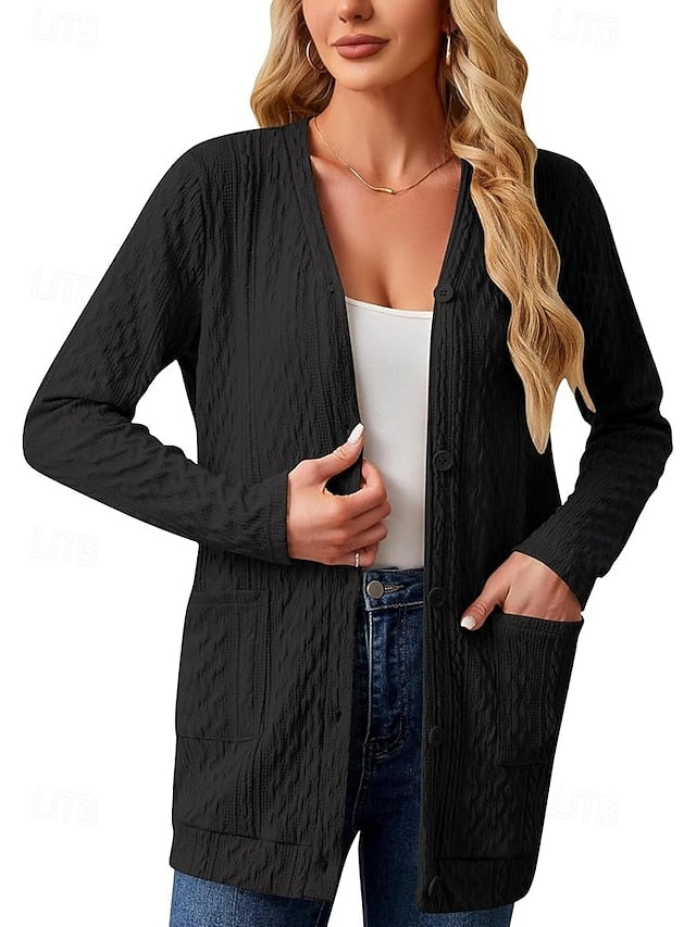 Women's Lightweight Open Knit Cardigan Jacket