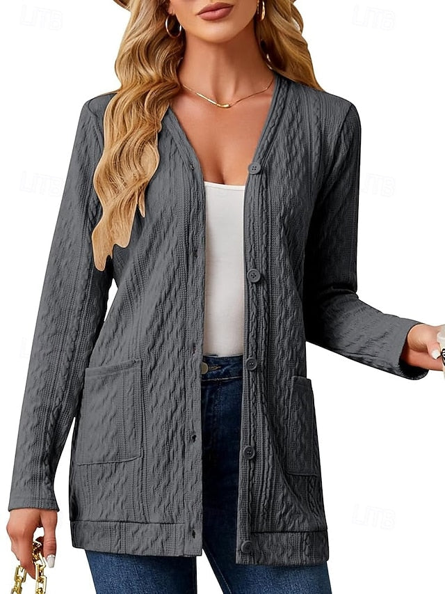 Women's Lightweight Open Knit Cardigan Jacket