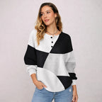 Women's Waffle Knit Henley Jumper