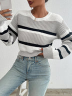 Women's Drop Shoulder Round Neck Jumper
