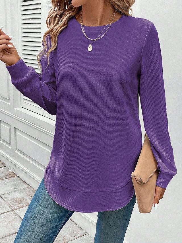 Women's Smooth Knit Round Neck Jumper