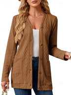 Women's Lightweight Open Knit Cardigan Jacket