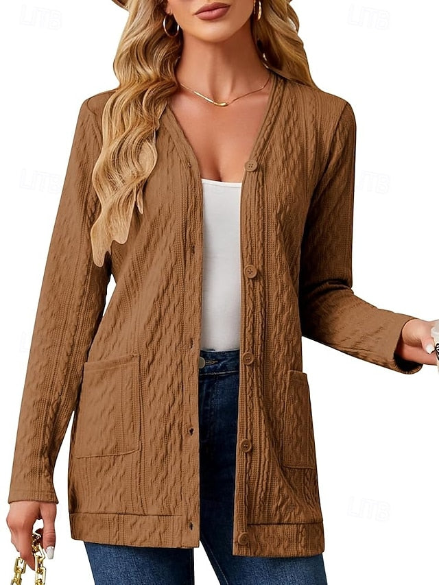Women's Lightweight Open Knit Cardigan Jacket