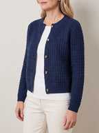 Women's Waffle Knit Cardigan for Autumn