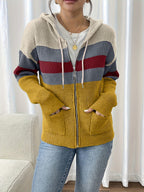Women's Hooded Zip Through Winter Cardigan