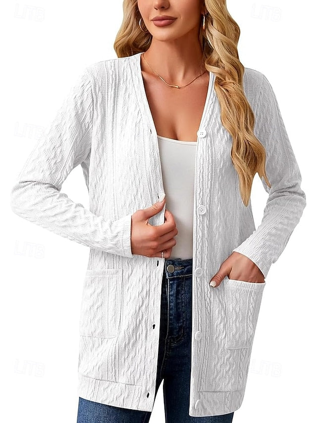 Women's Lightweight Open Knit Cardigan Jacket