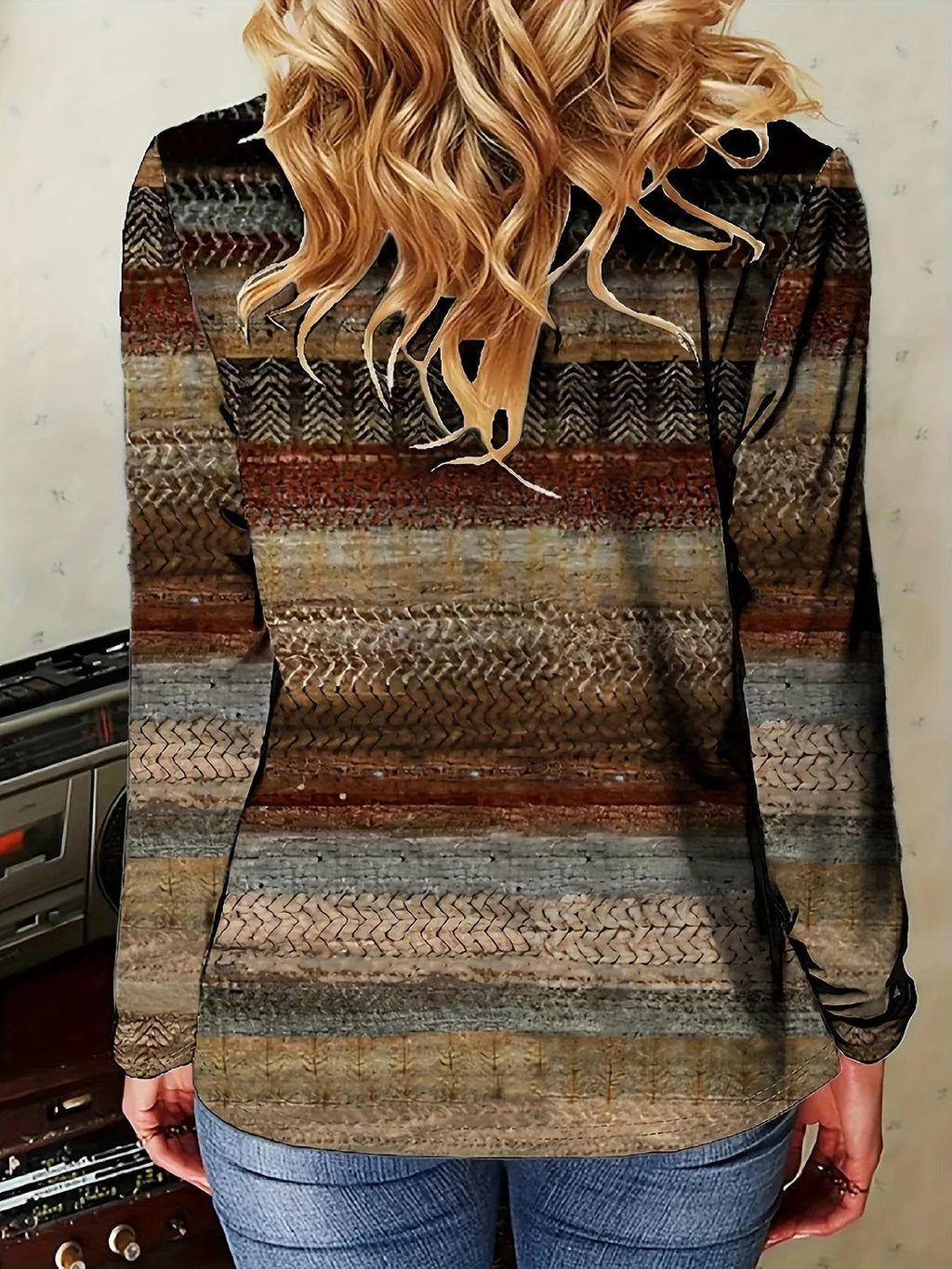 Women's Fair Isle Pattern Round Neck Jumper