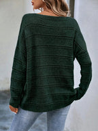 Women's Open Knit Round Neck Jumper
