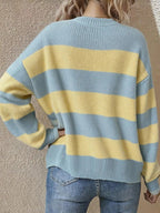 Women's Bold Stripe Oversized Crew Neck Jumper