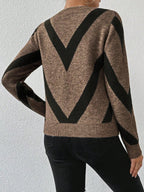Women's Patterned Round Neck Knitted Jumper