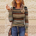 Women's Fair Isle Pattern Round Neck Jumper