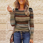 Women's Fair Isle Pattern Round Neck Jumper