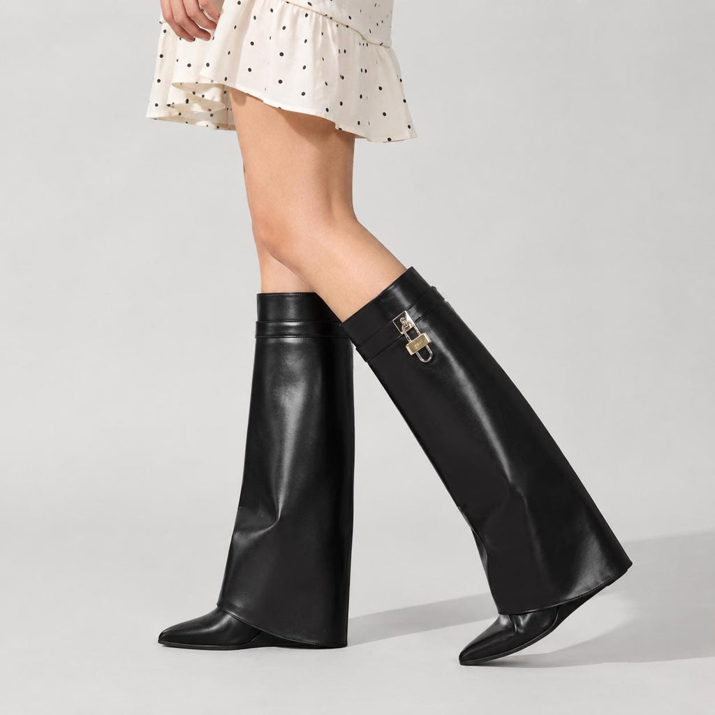 Women's Fold Over Knee High Boots