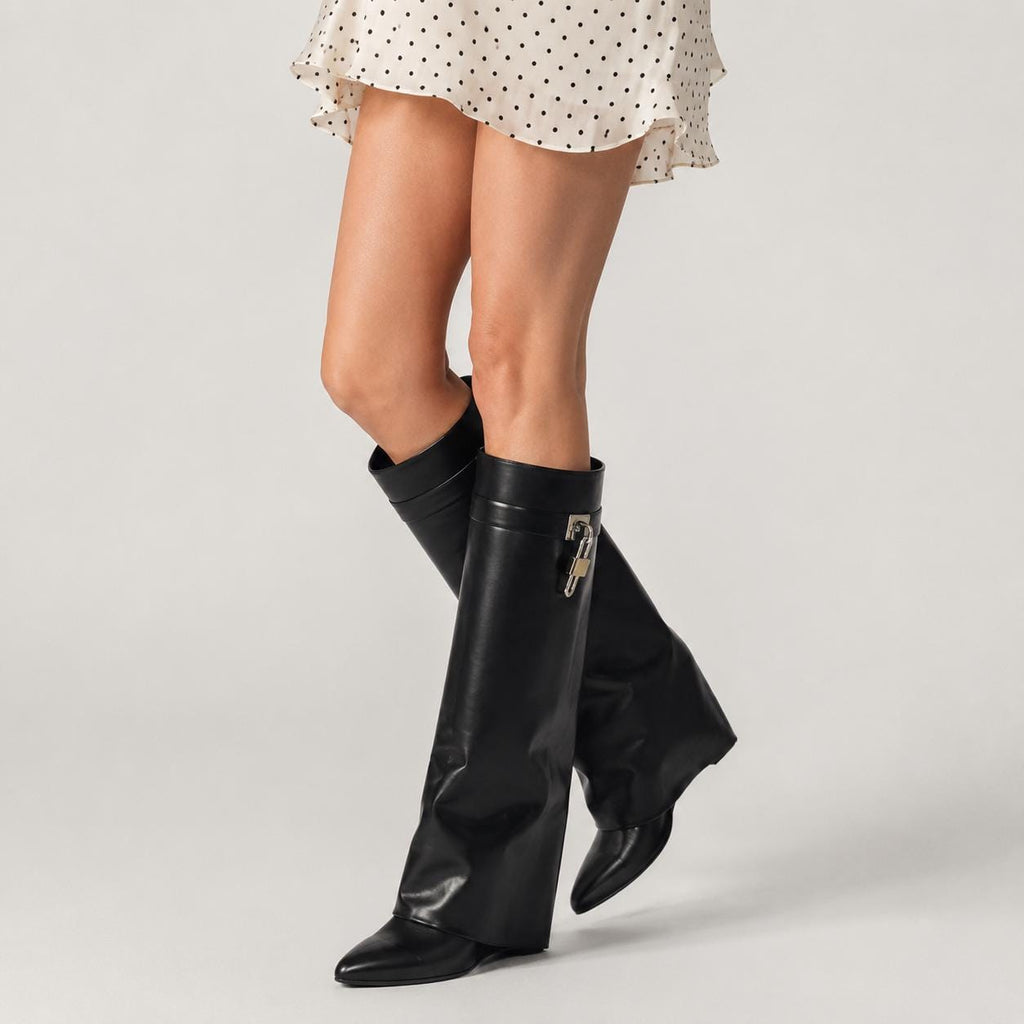 Women's Fold Over Knee High Boots