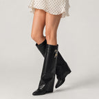 Women's Fold Over Knee High Boots